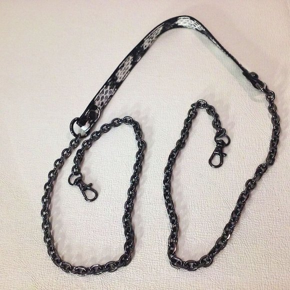 Lot of 3 Mix Collection Shoulder Bag Straps Steve Madden Clip-on Chain Leather - Picture 3 of 7